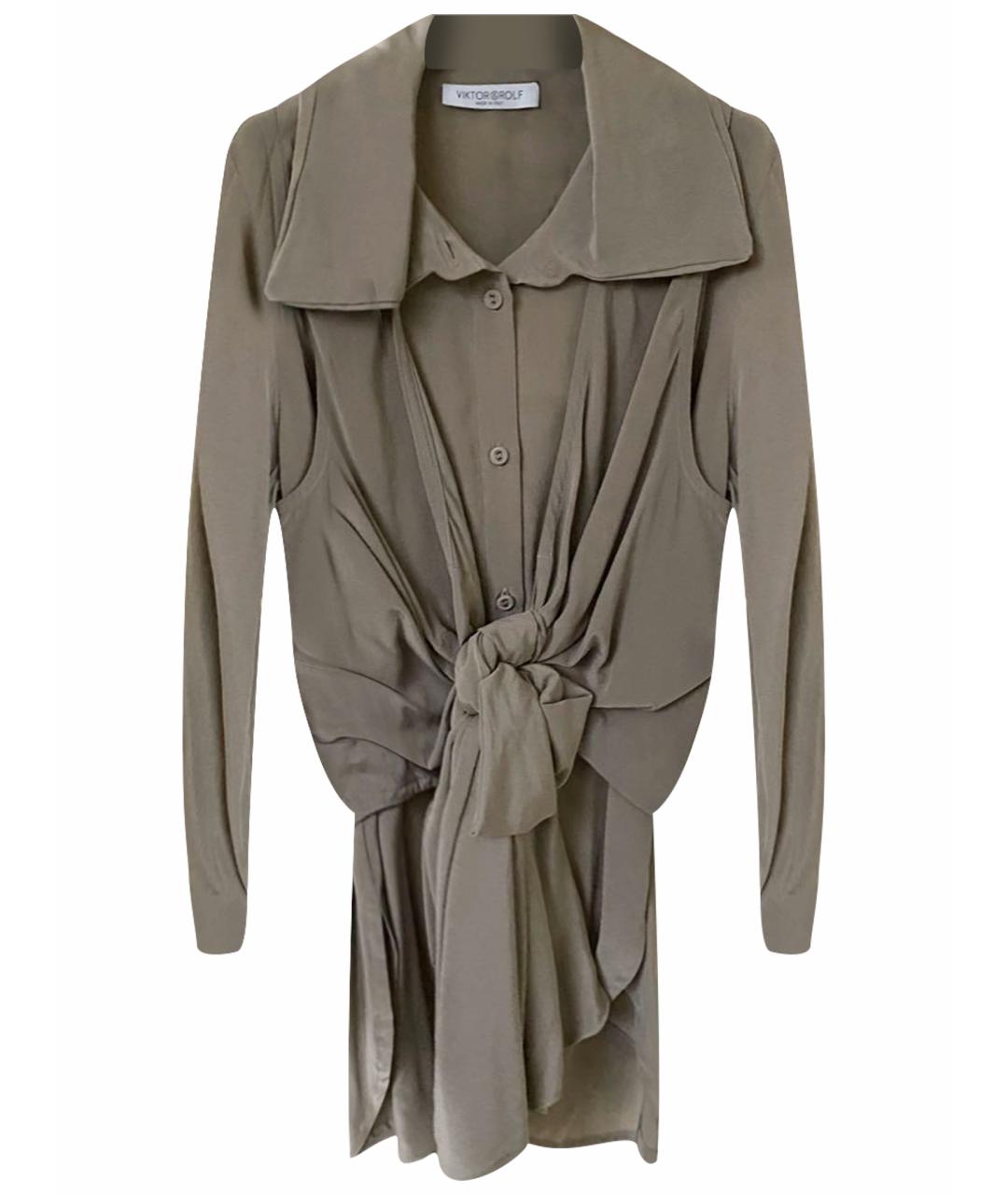 VIKTOR & ROLF Бежевая шелковая блузы, фото 1