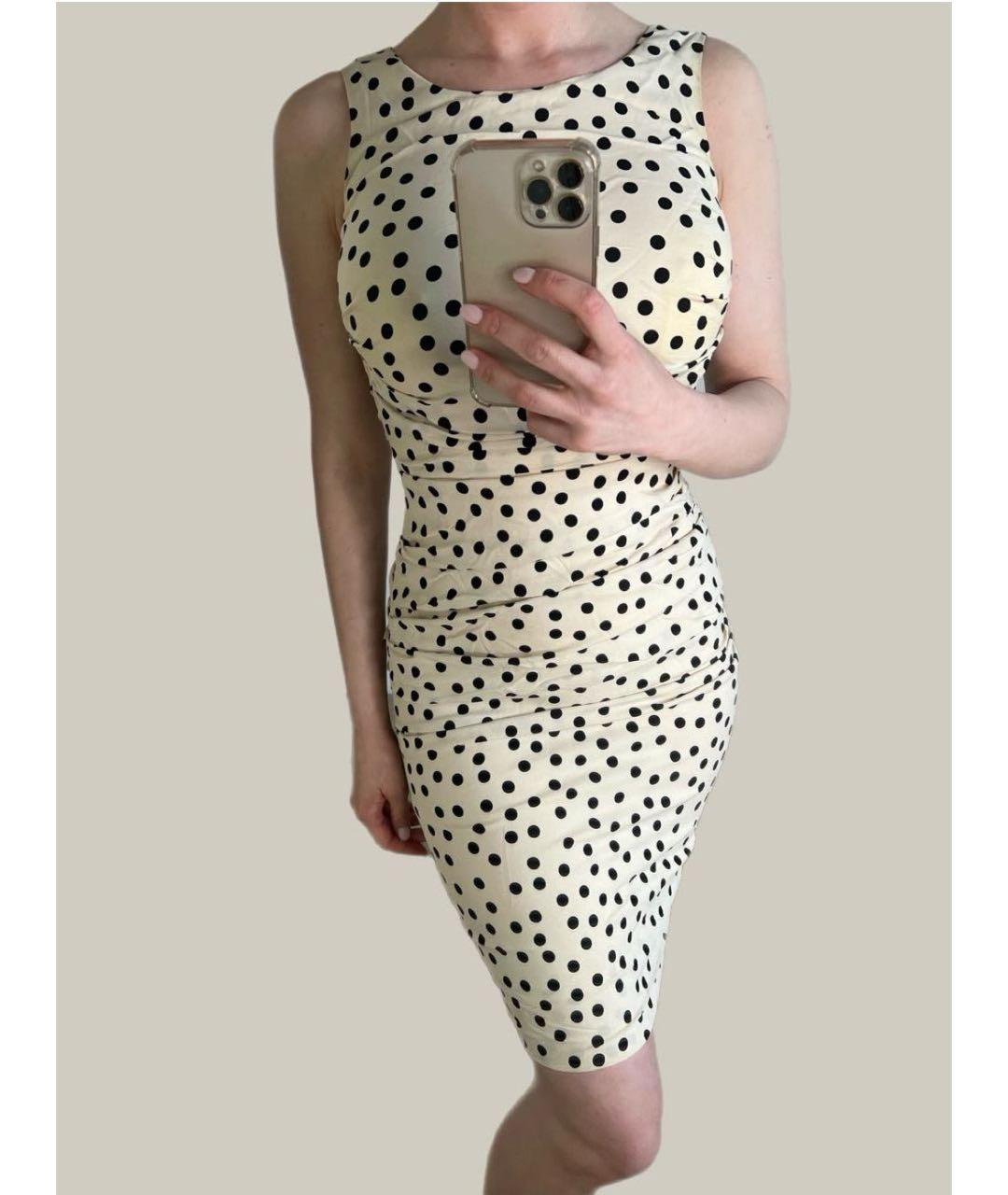 DOLCE&GABBANA Белое коктейльное платье, фото 7