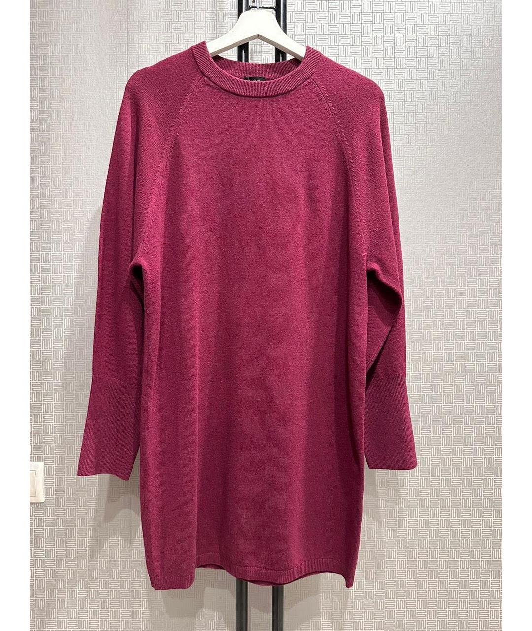 JOSEPH Бордовое шерстяное повседневное платье, фото 6
