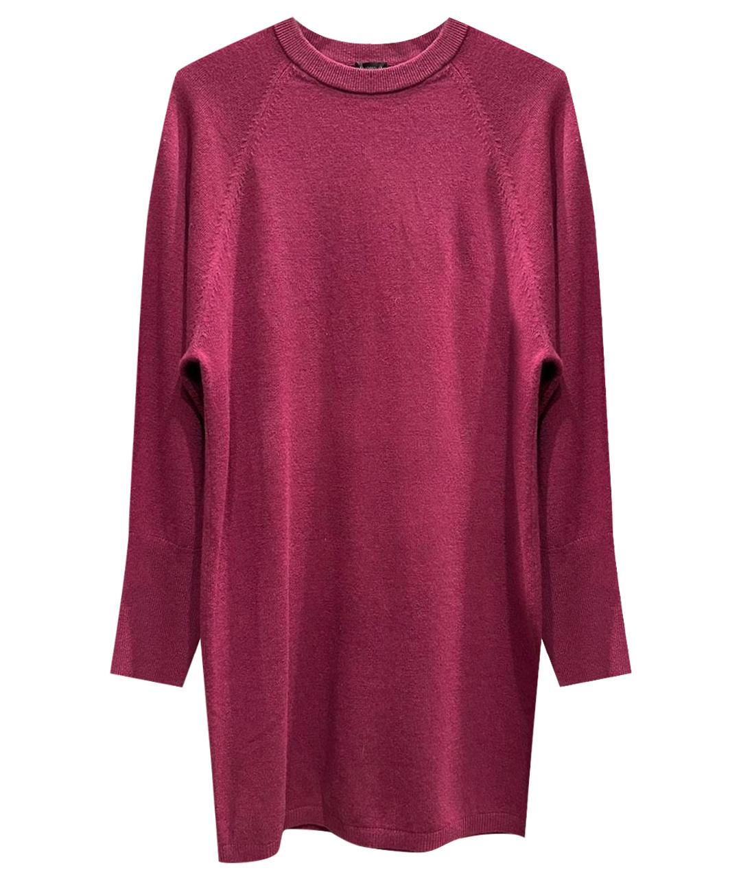 JOSEPH Бордовое шерстяное повседневное платье, фото 1