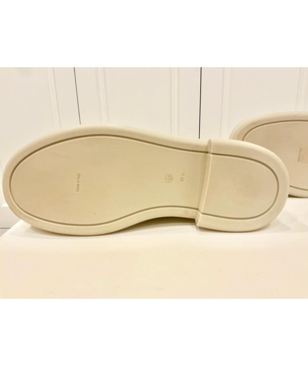 THE ROW Бежевые кожаные полусапоги, фото 5