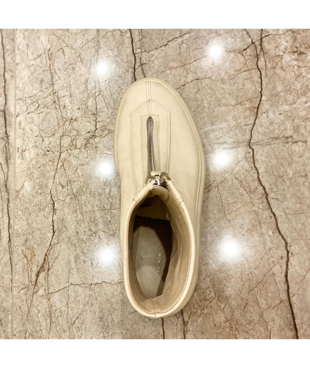 THE ROW Бежевые кожаные полусапоги, фото 3