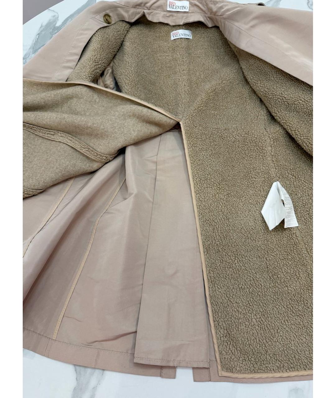 RED VALENTINO Бежевый полиэстеровый тренч/плащ, фото 7