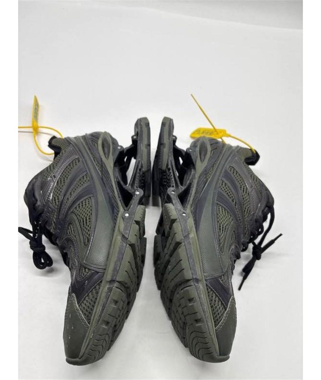 BALENCIAGA Зеленые текстильные низкие кроссовки / кеды, фото 6