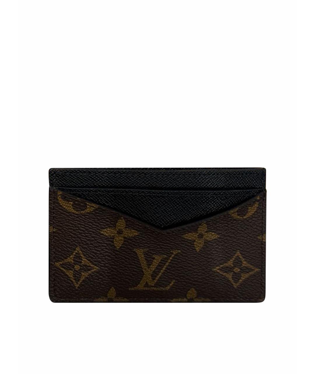LOUIS VUITTON Коричневый кожаный кардхолдер, фото 1