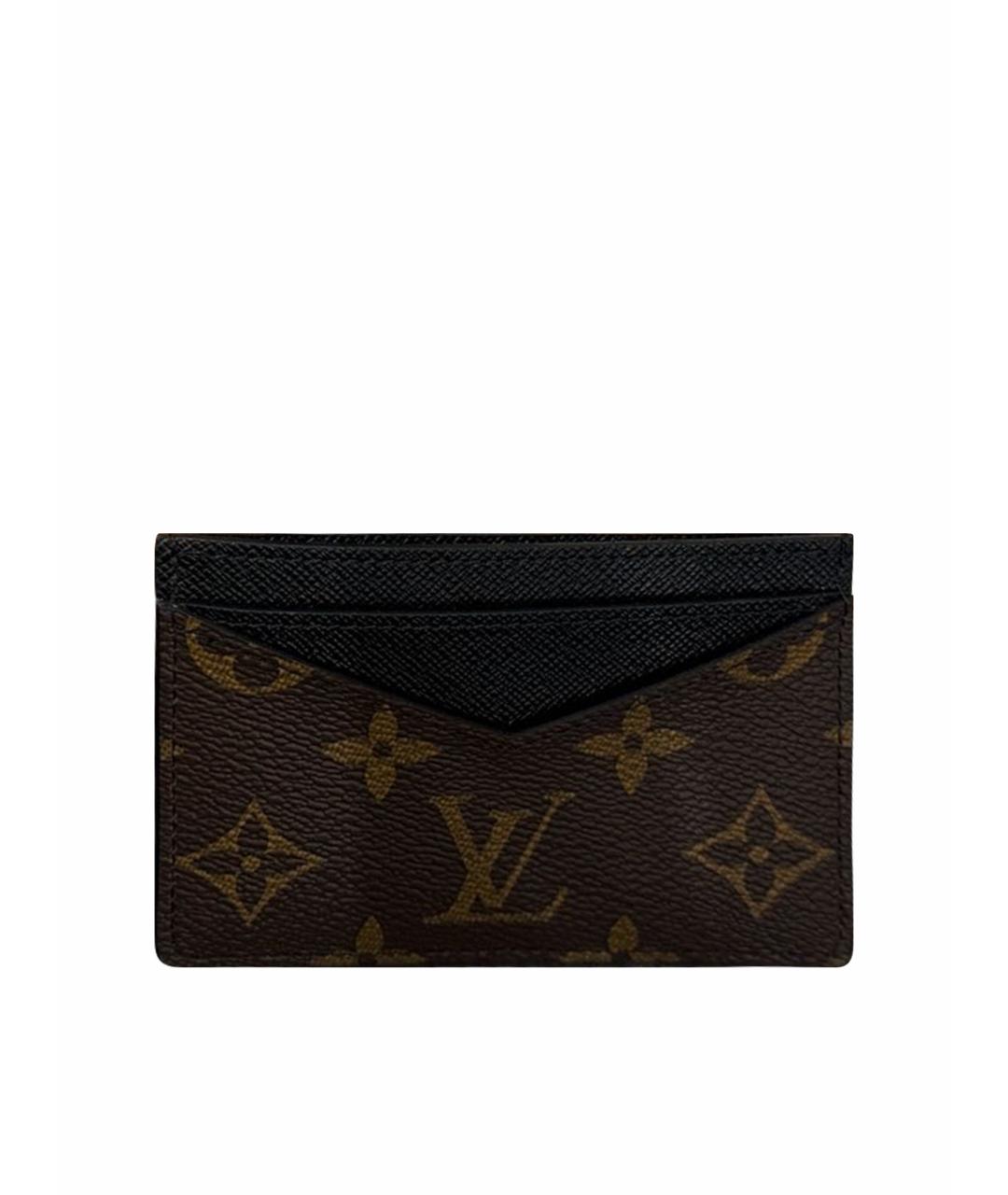 LOUIS VUITTON Коричневый кожаный кардхолдер, фото 3