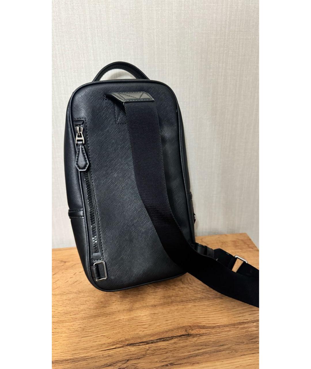 BALLY Черный кожаный рюкзак, фото 3