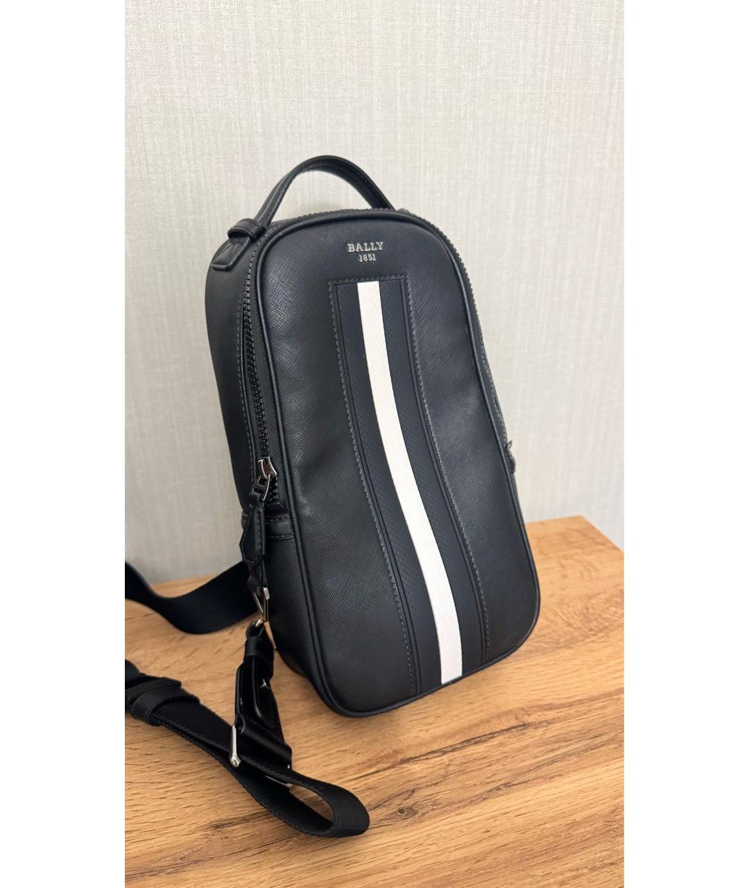 BALLY Черный кожаный рюкзак, фото 2