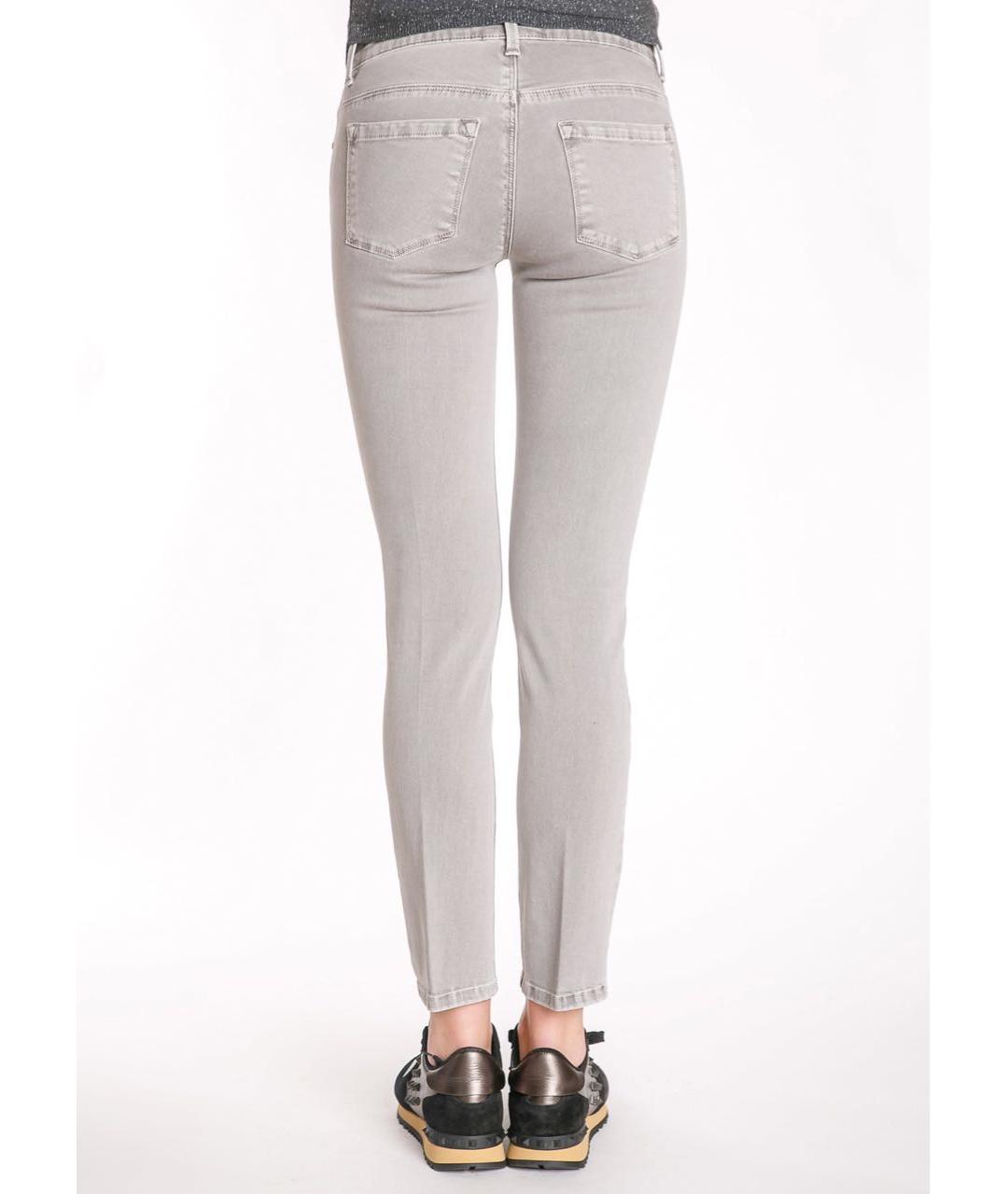 LES COPAINS Серые хлопко-полиэстеровые джинсы слим, фото 6