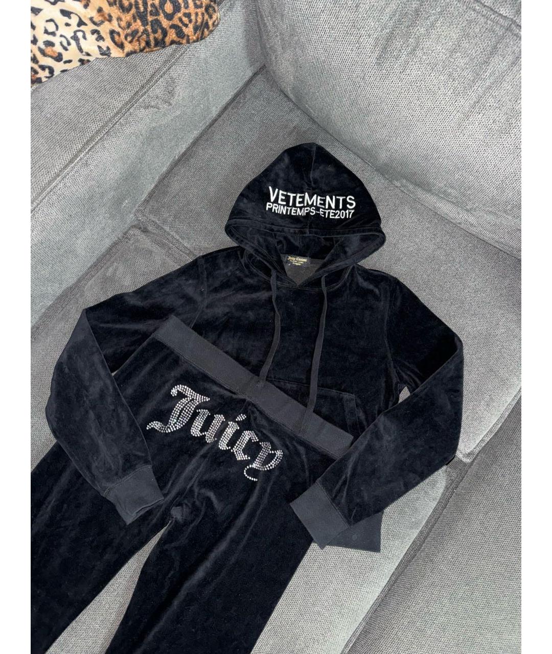 VETEMENTS Черный бархатный костюм с брюками, фото 3