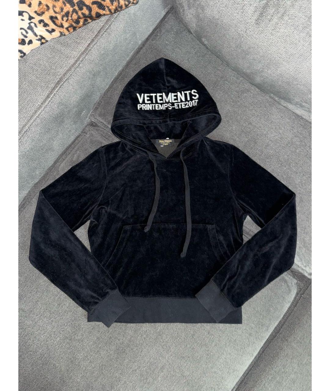 VETEMENTS Черный бархатный костюм с брюками, фото 8