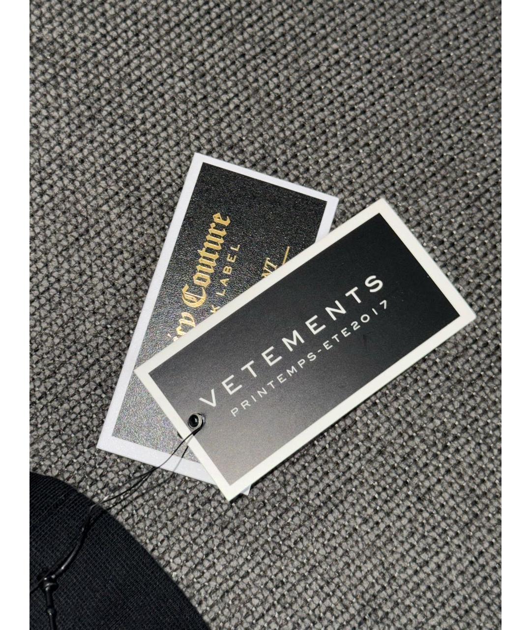 VETEMENTS Черный бархатный костюм с брюками, фото 7