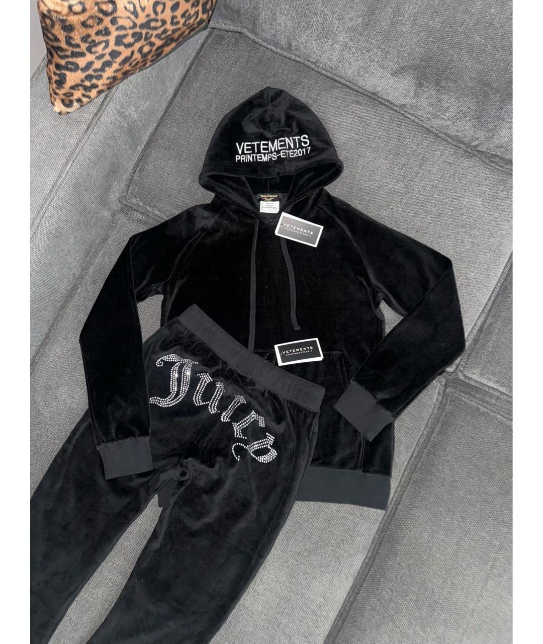 VETEMENTS Черный бархатный костюм с брюками, фото 2