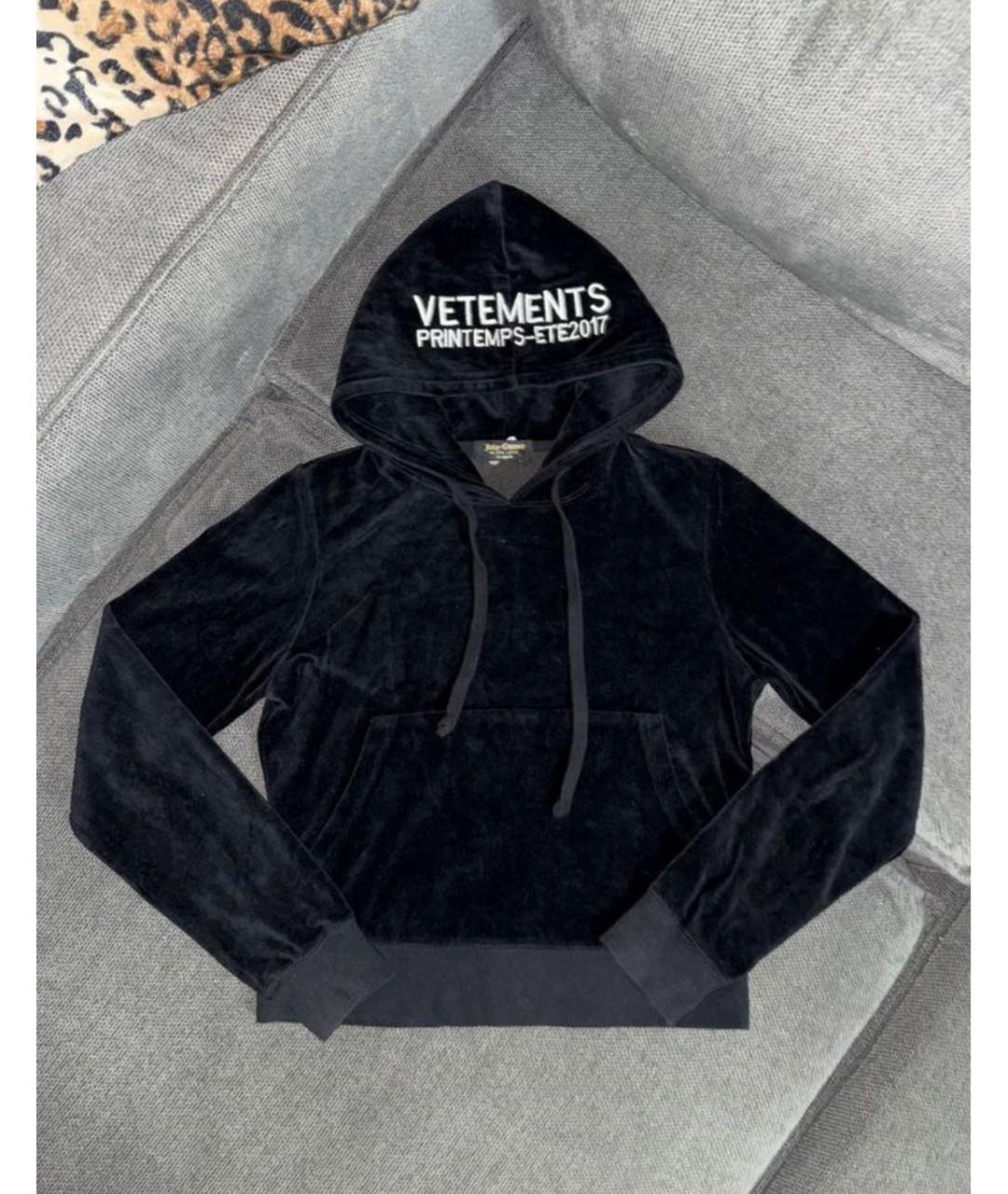 VETEMENTS Черный бархатный костюм с брюками, фото 3