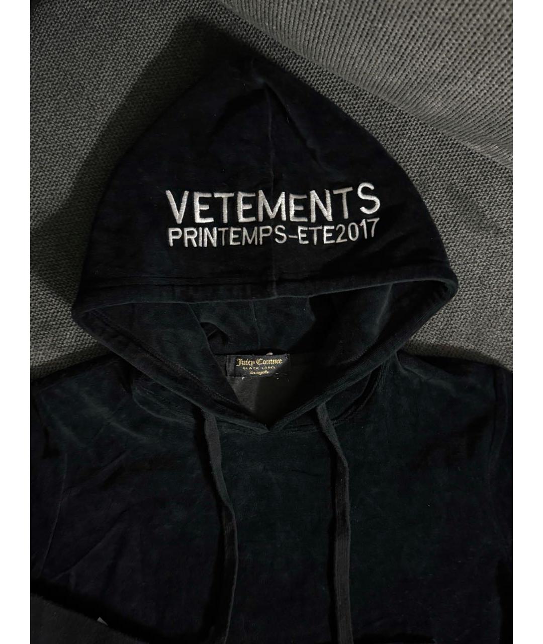 VETEMENTS Черный бархатный костюм с брюками, фото 4