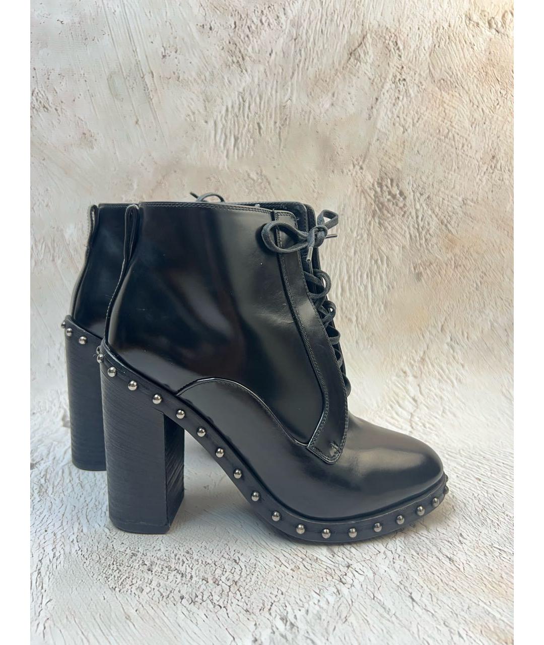 DOLCE&GABBANA Черные кожаные ботильоны, фото 9