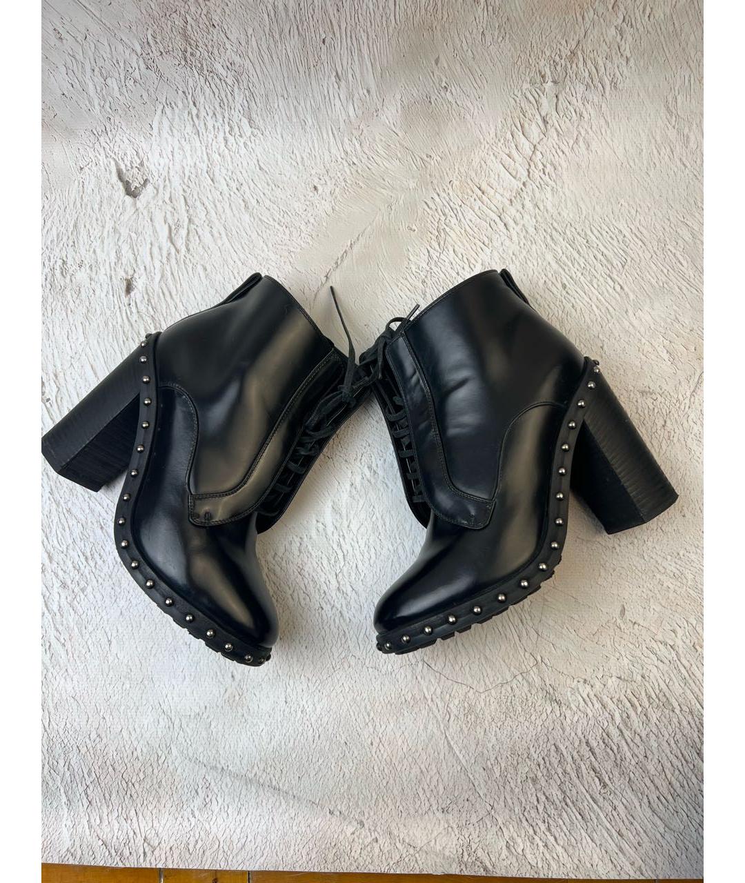 DOLCE&GABBANA Черные кожаные ботильоны, фото 5