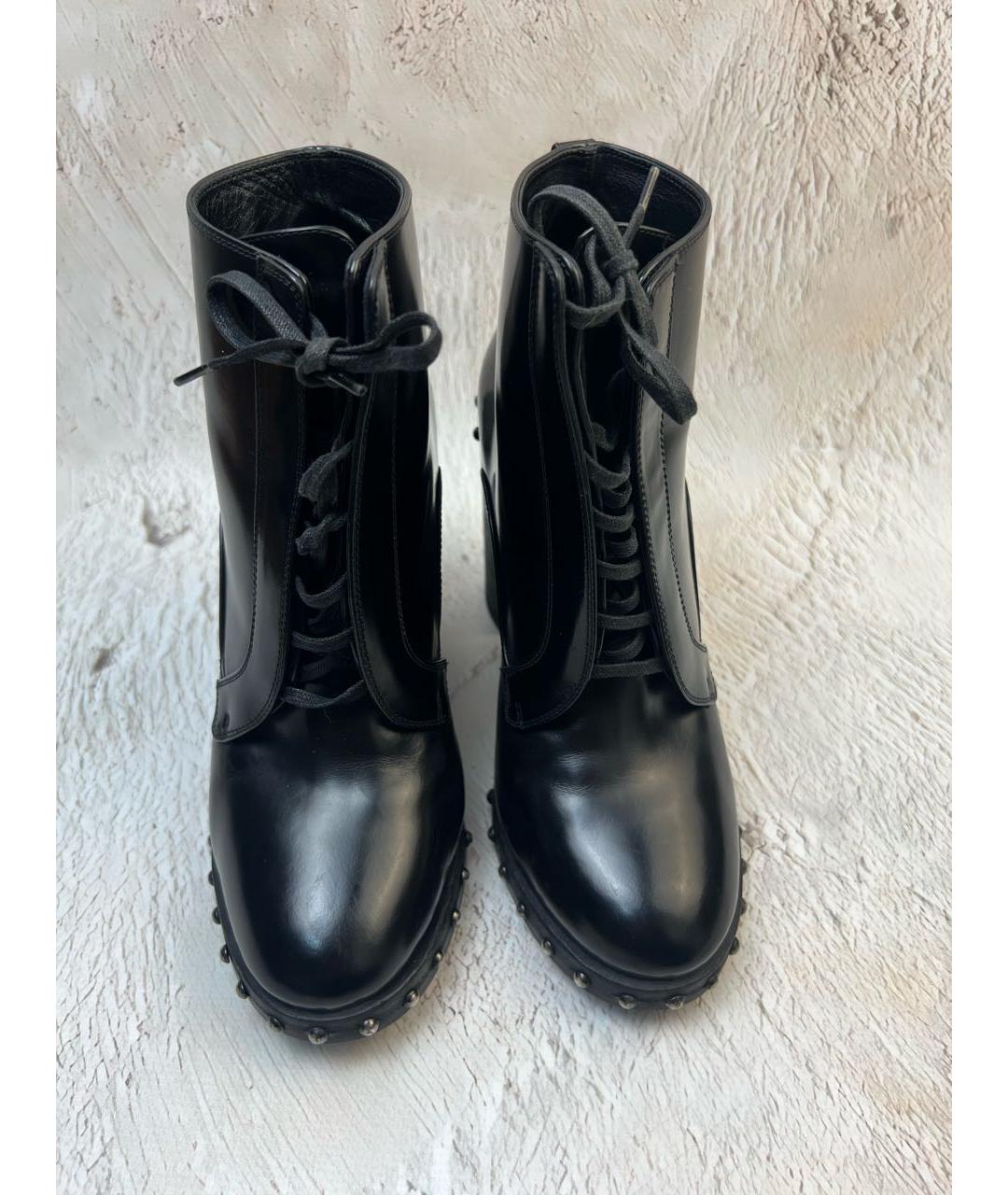 DOLCE&GABBANA Черные кожаные ботильоны, фото 2