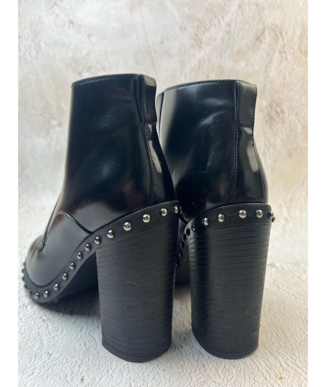 DOLCE&GABBANA Черные кожаные ботильоны, фото 4