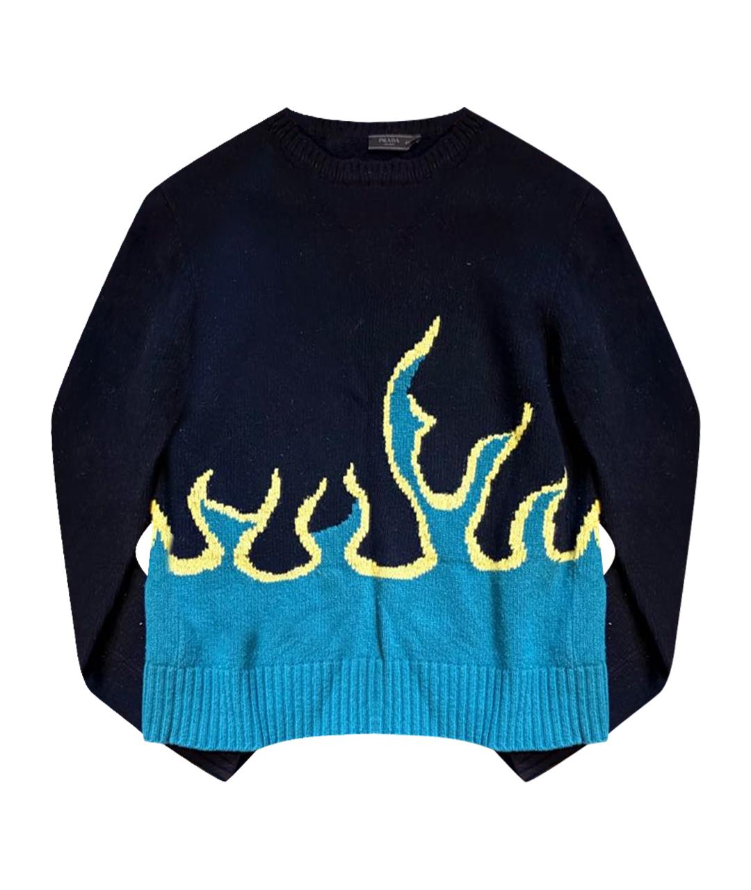 PRADA Черный шерстяной джемпер / свитер, фото 1