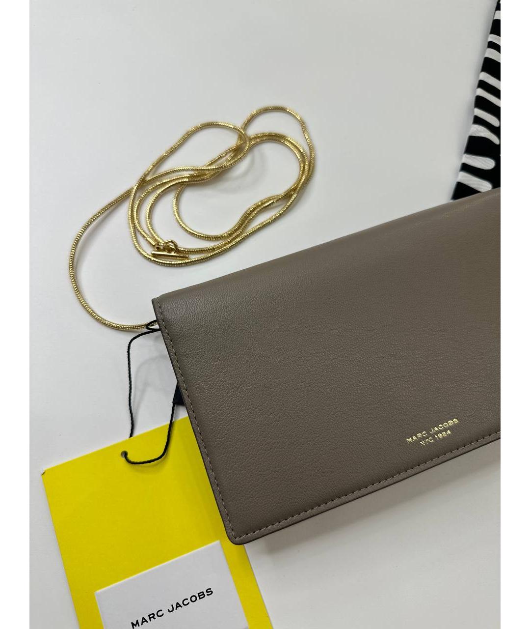 MARC JACOBS Серая кожаная сумка через плечо, фото 7