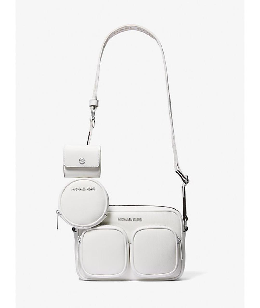 MICHAEL KORS Белая кожаная сумка через плечо, фото 8