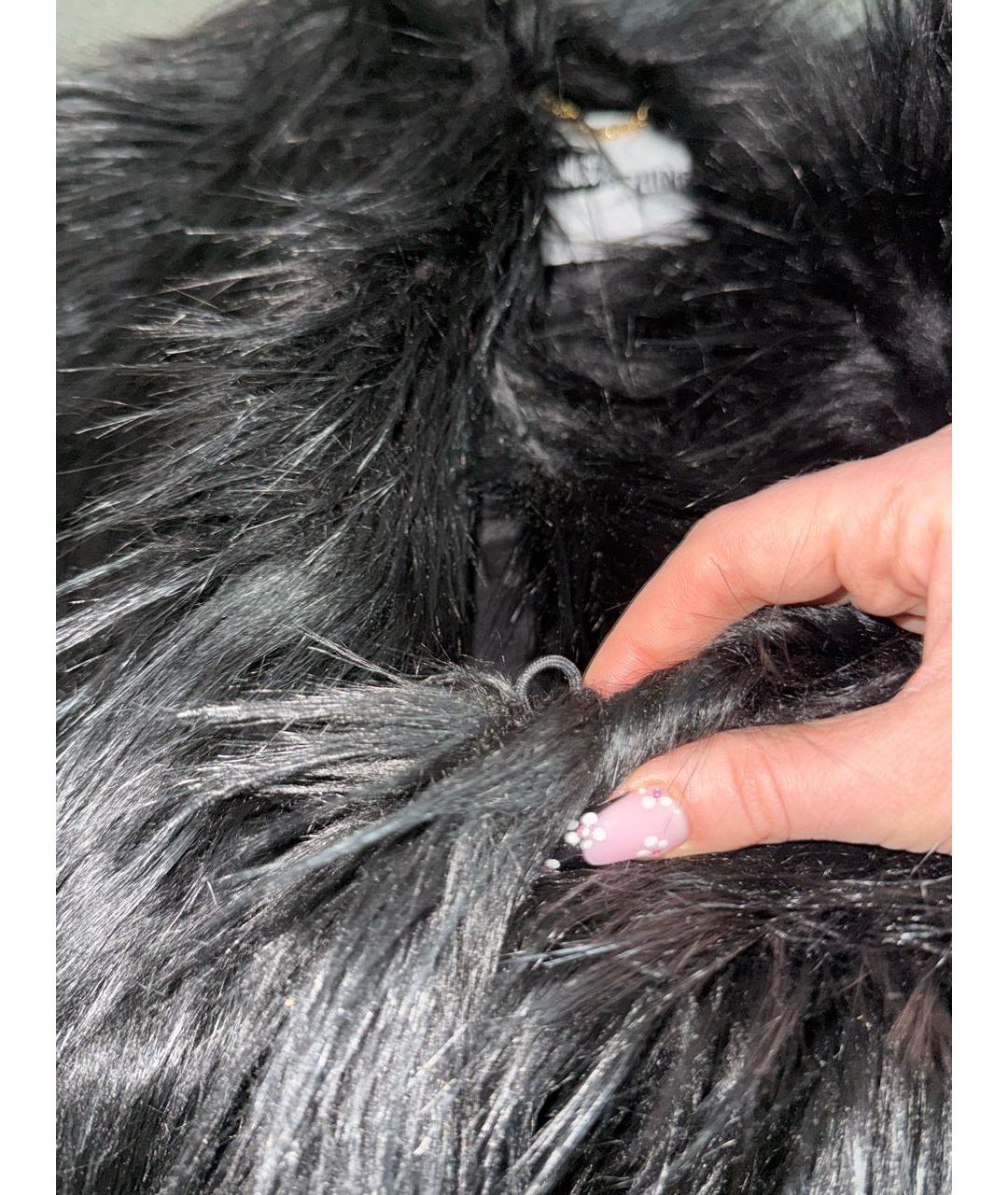 MOSCHINO Черная шерстяная шуба, фото 4