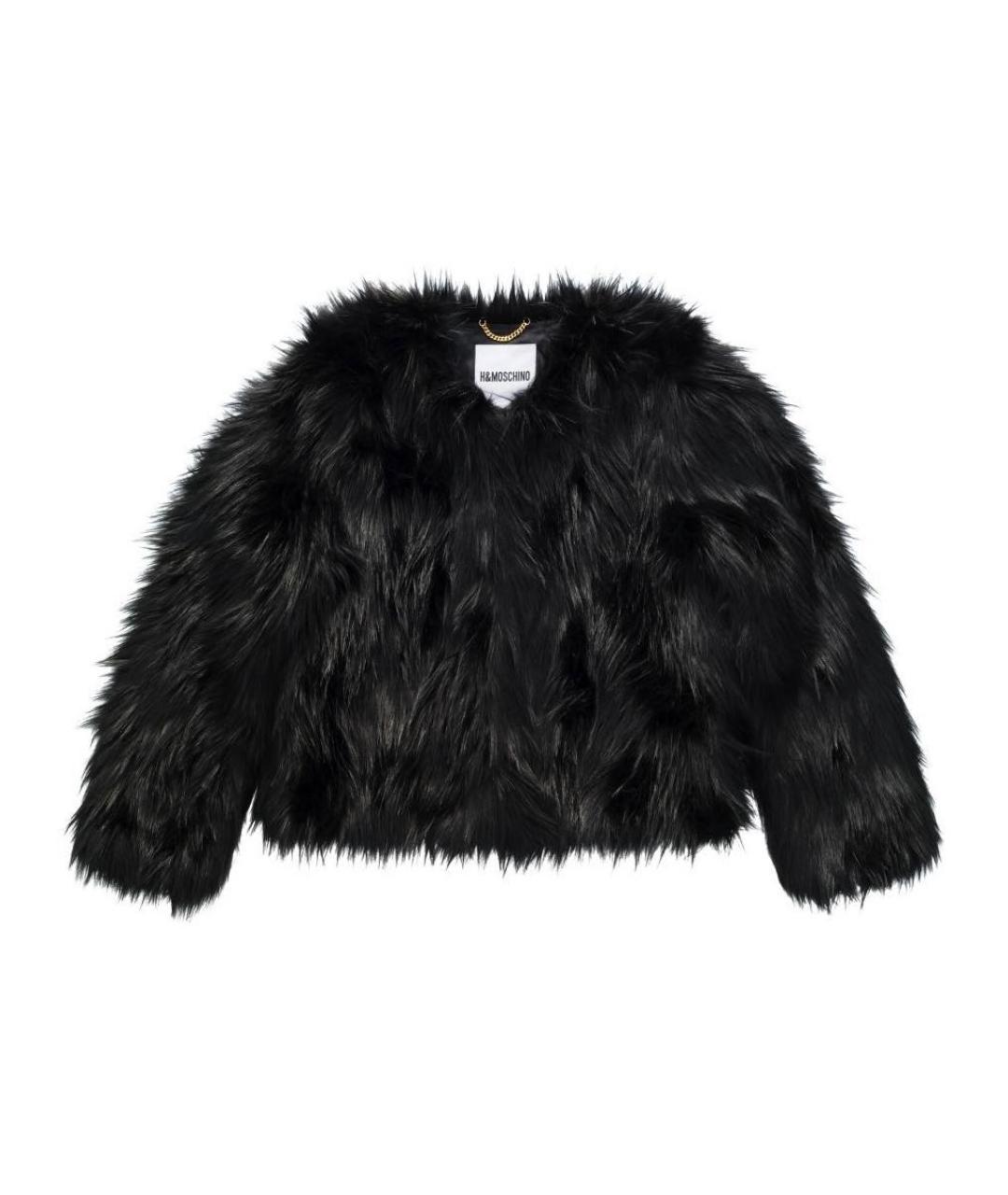 MOSCHINO Черная шерстяная шуба, фото 8