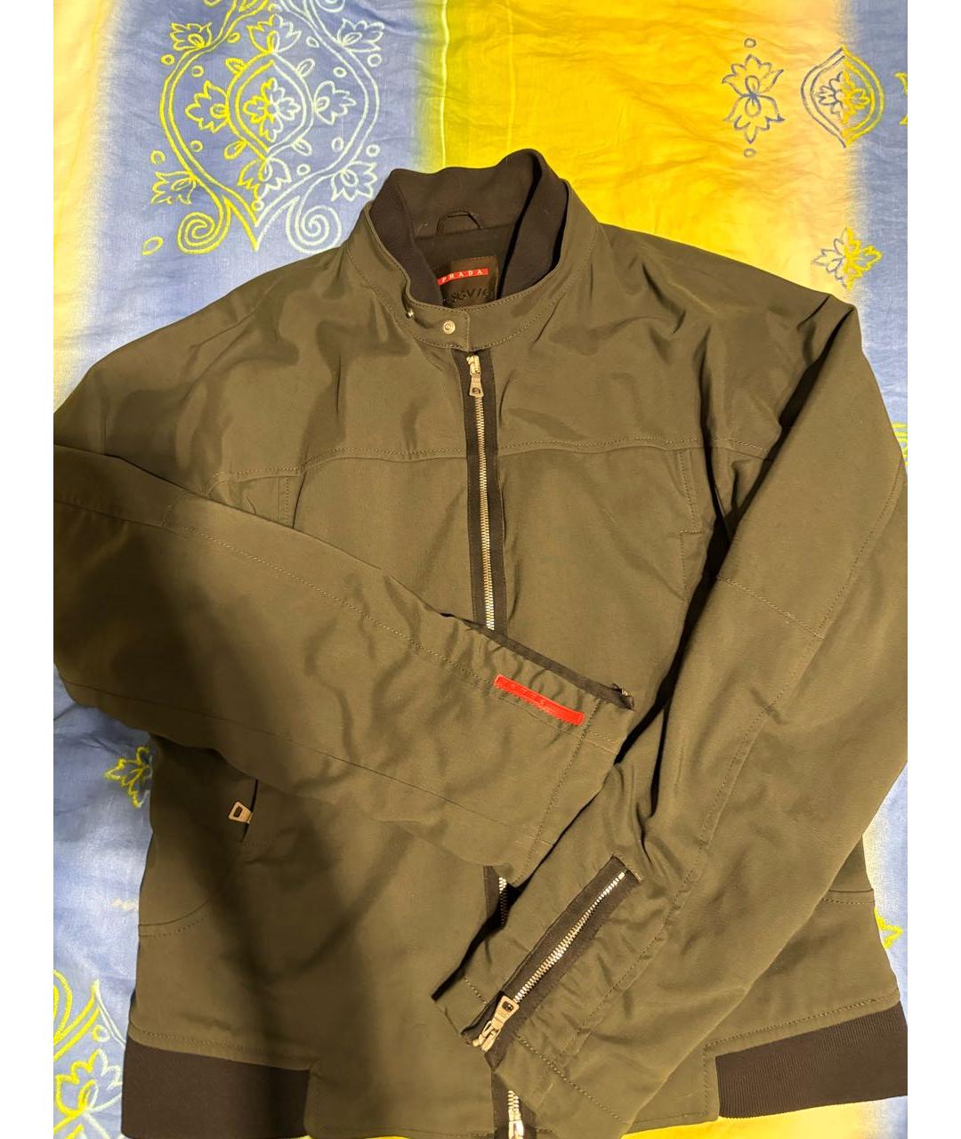 PRADA Хаки хлопковая куртка, фото 7