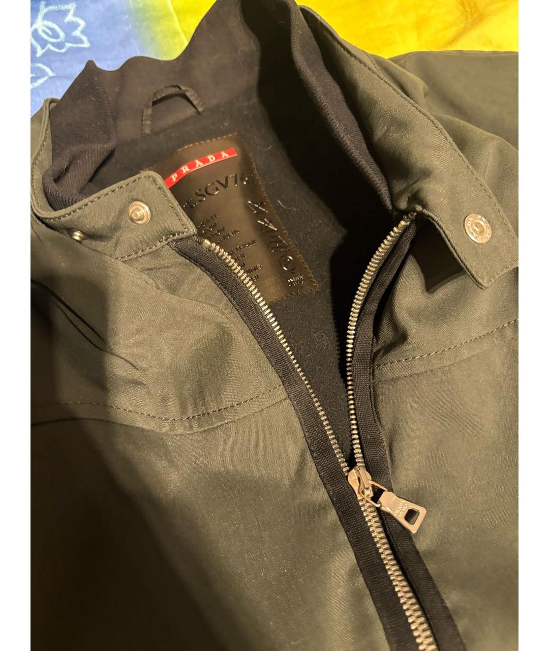 PRADA Хаки хлопковая куртка, фото 4