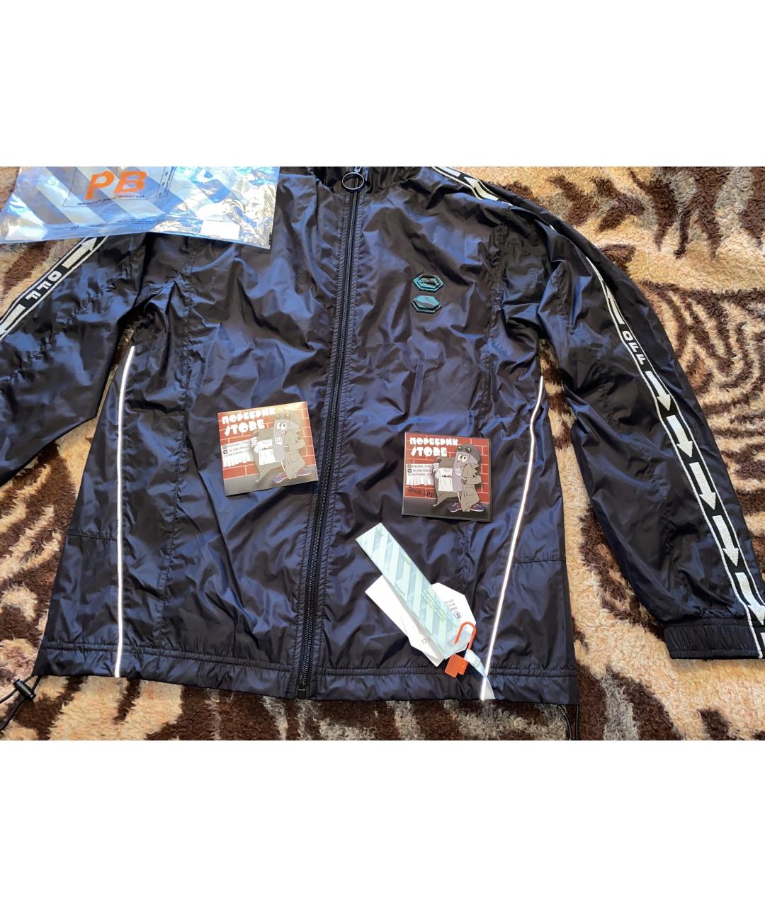 OFF-WHITE Черная полиамидовая куртка, фото 5