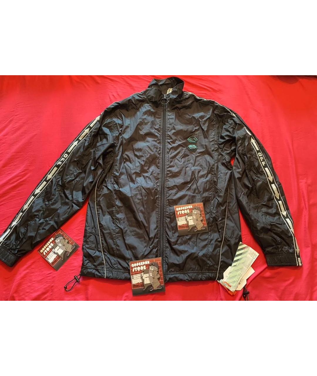 OFF-WHITE Черная полиамидовая куртка, фото 1