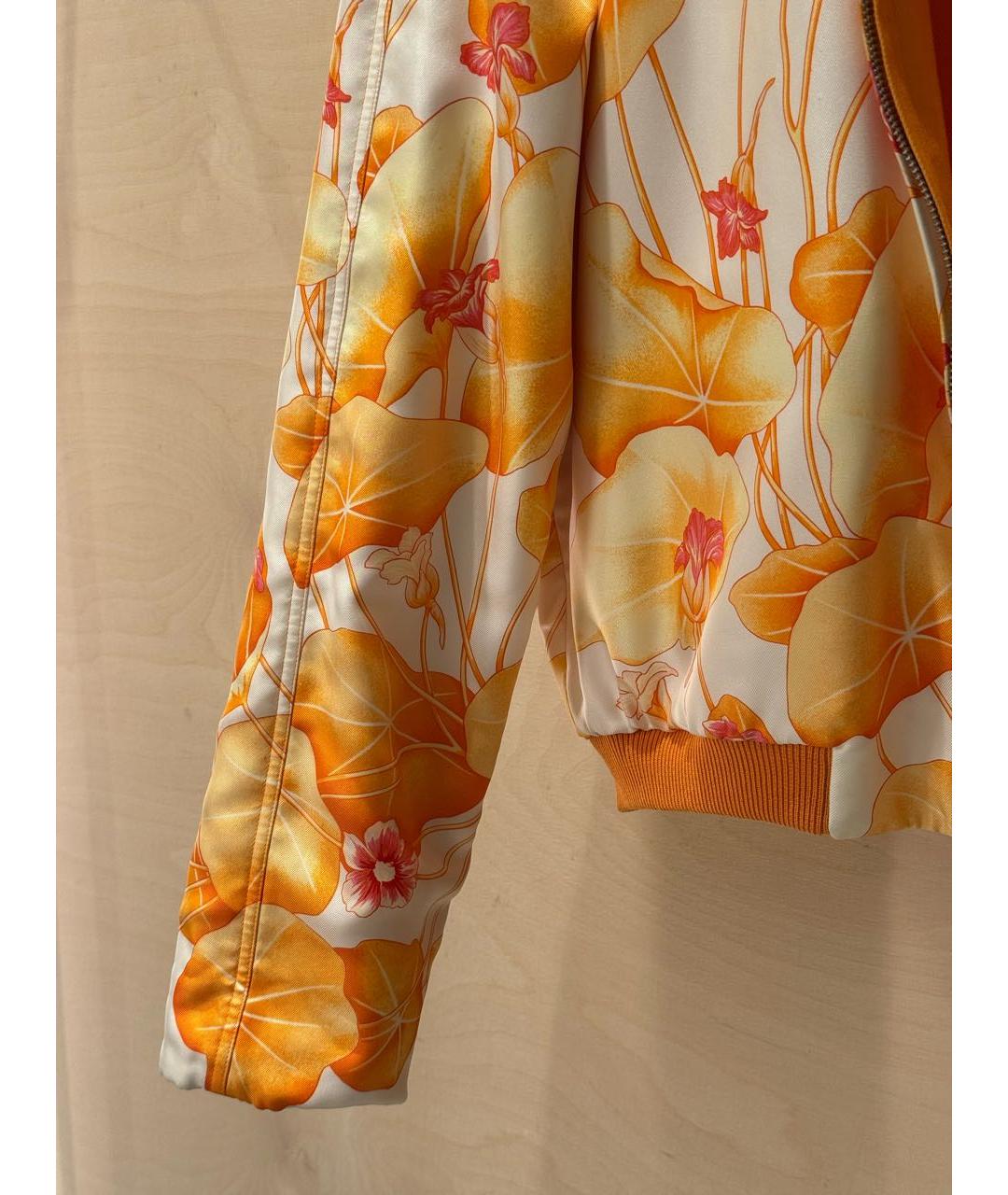 HERMES Оранжевый шелковый жакет/пиджак, фото 6