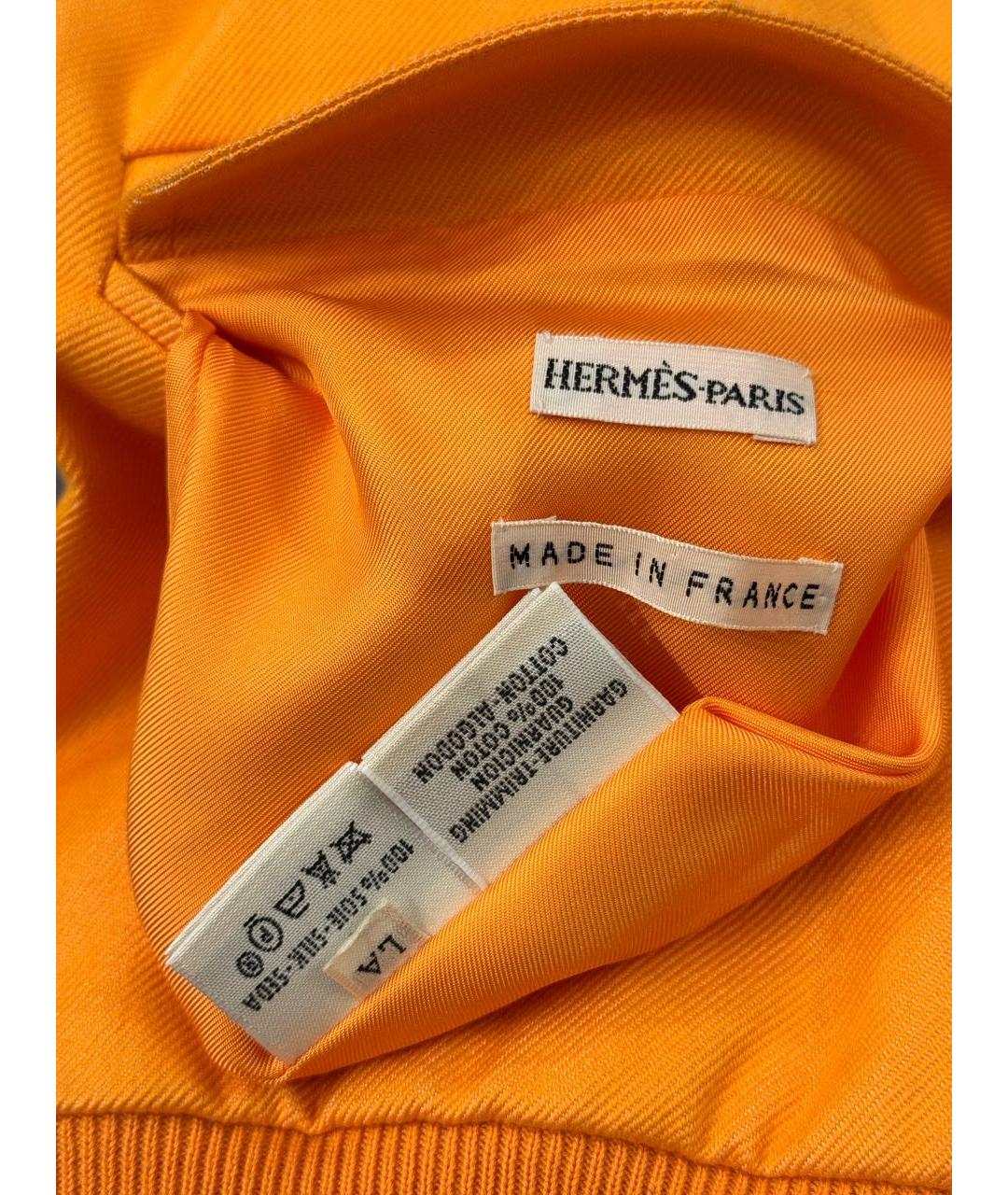 HERMES Оранжевый шелковый жакет/пиджак, фото 8