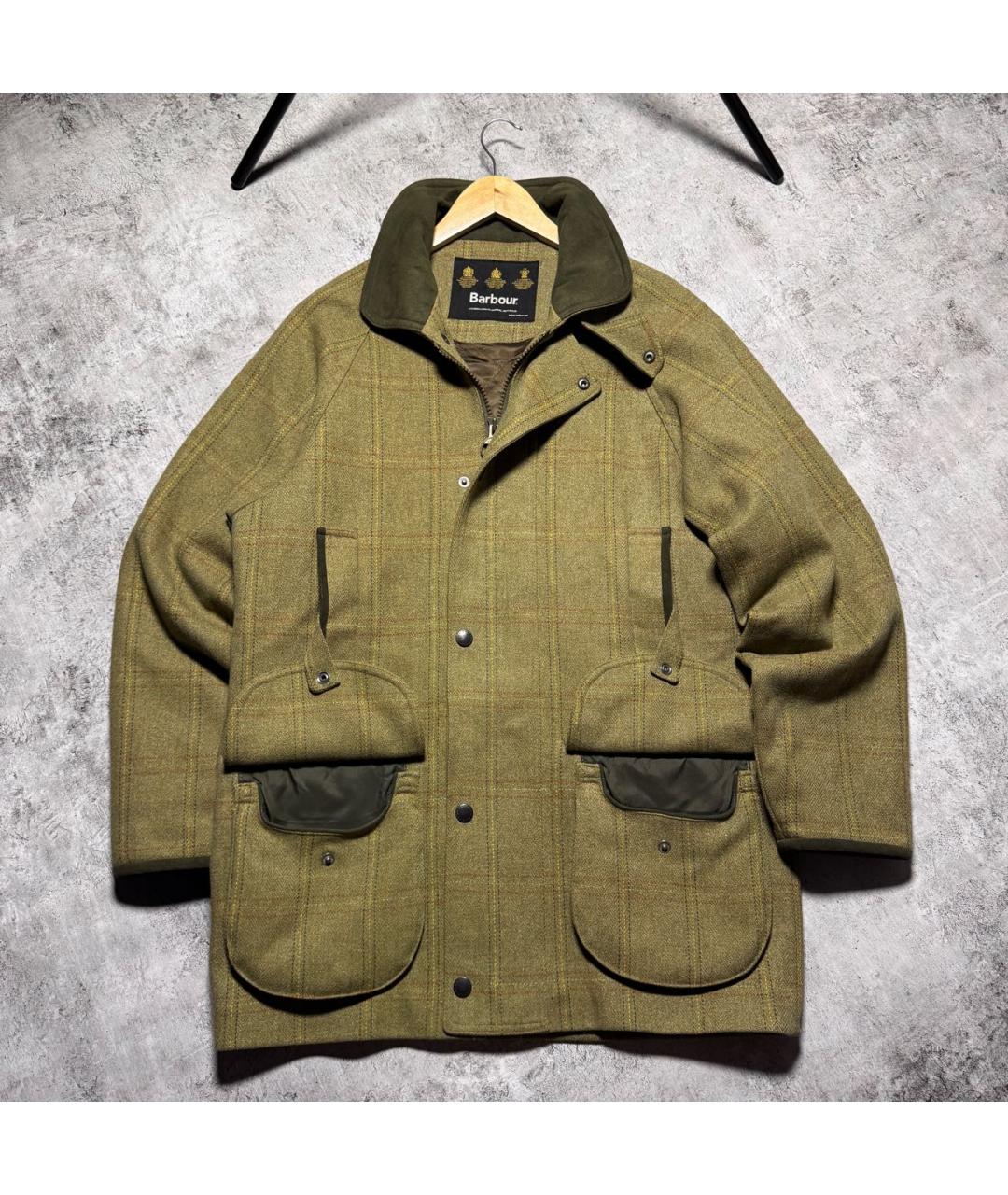 BARBOUR Зеленая твидовая куртка, фото 8