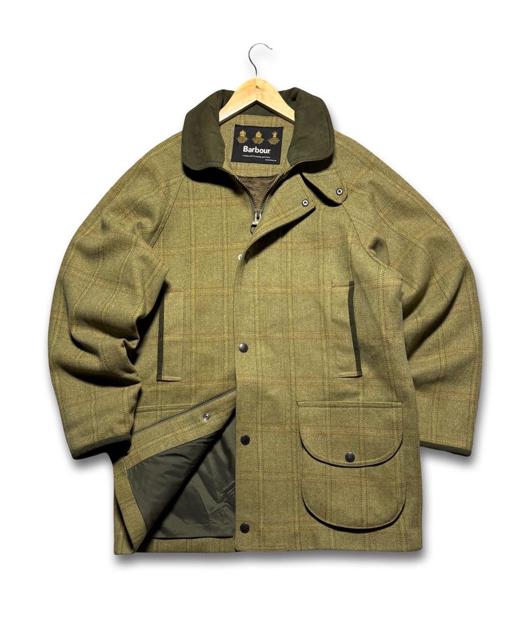 BARBOUR Зеленая твидовая куртка, фото 2