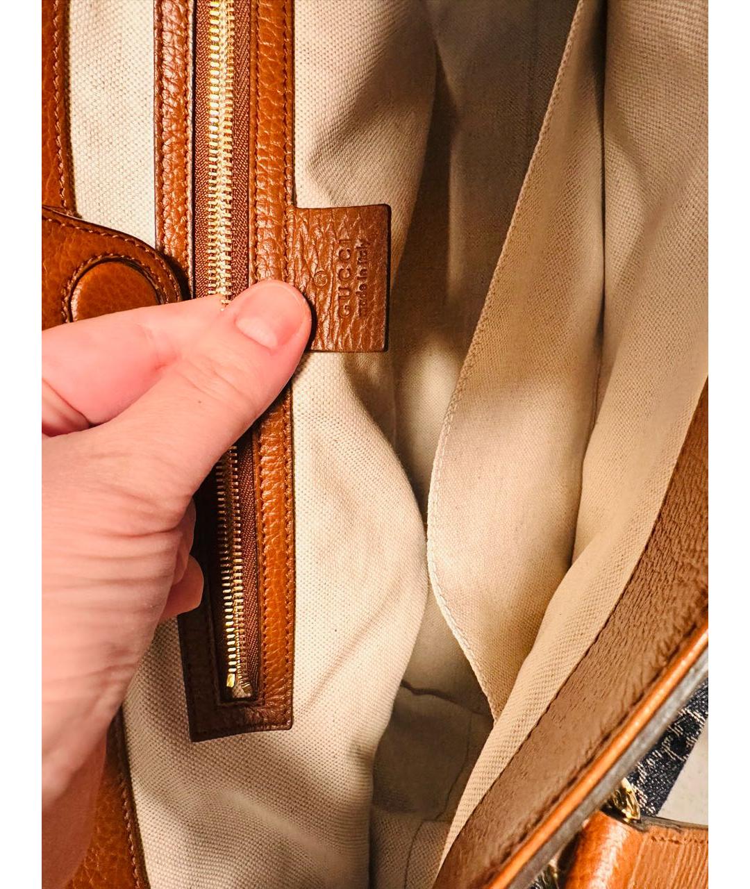 GUCCI Синяя деним сумка тоут, фото 4