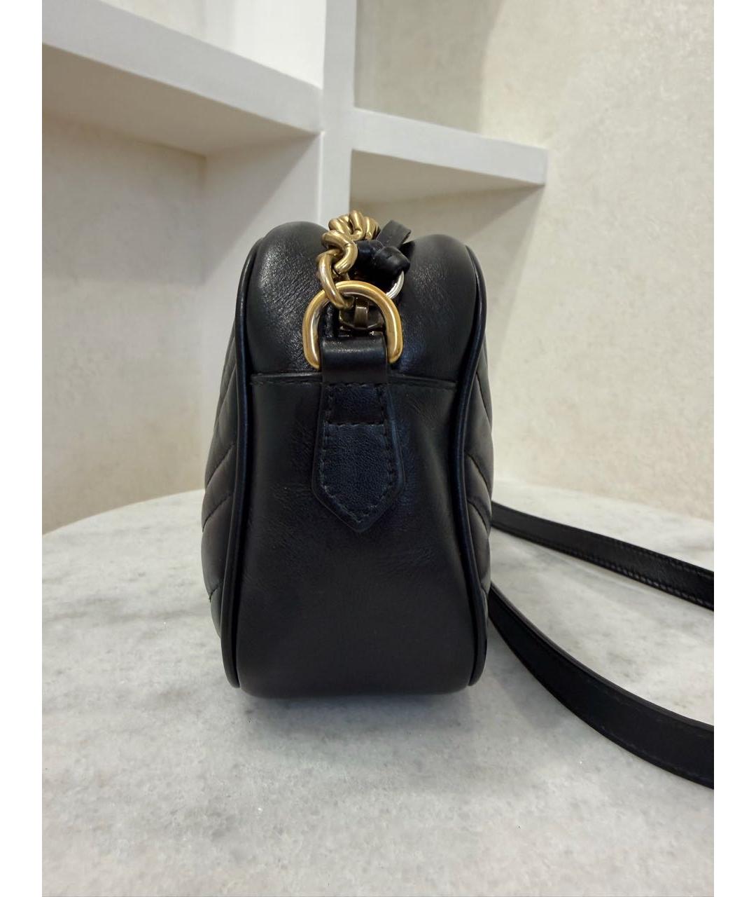 GUCCI Черная кожаная сумка через плечо, фото 5