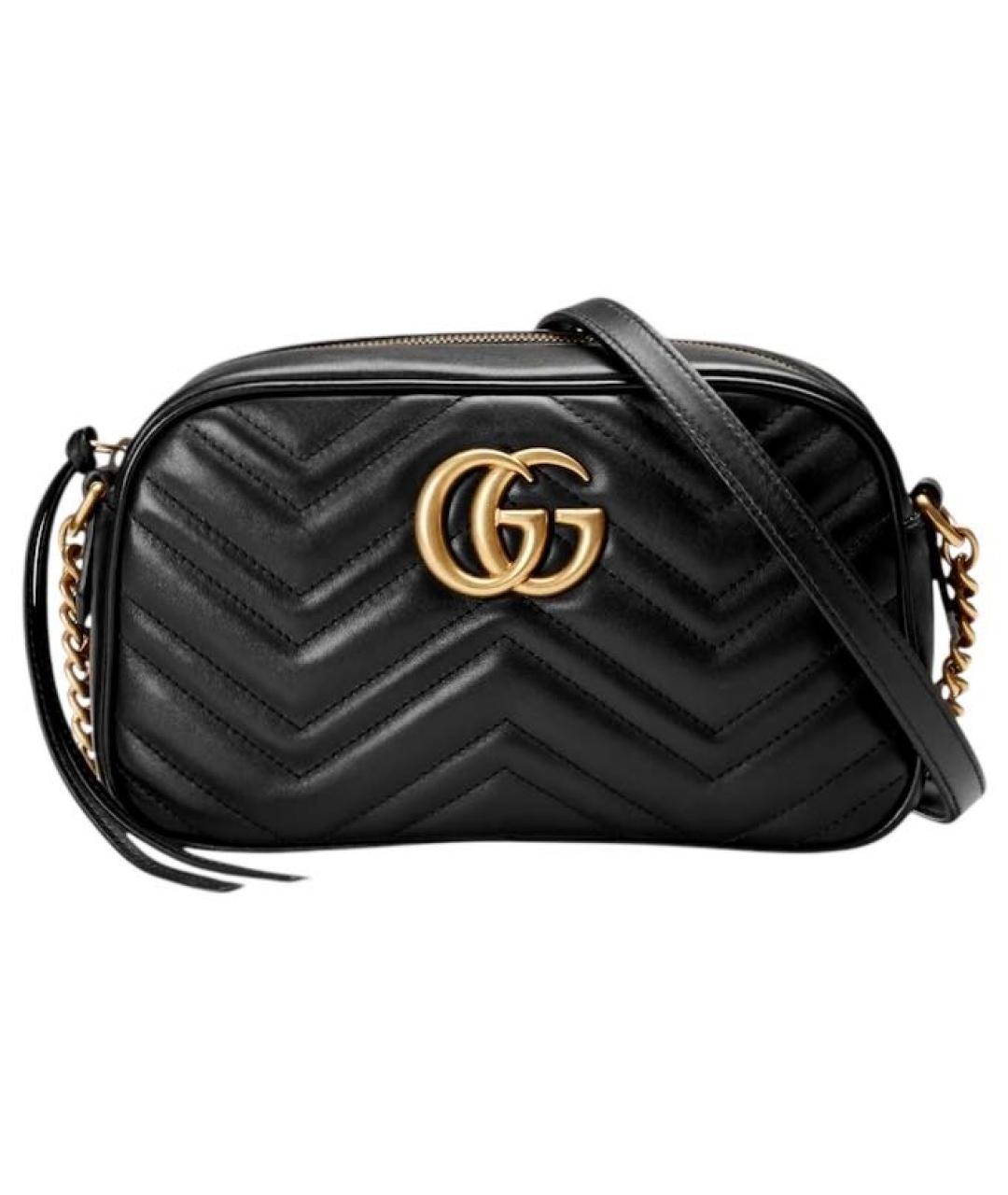 GUCCI Черная кожаная сумка через плечо, фото 9