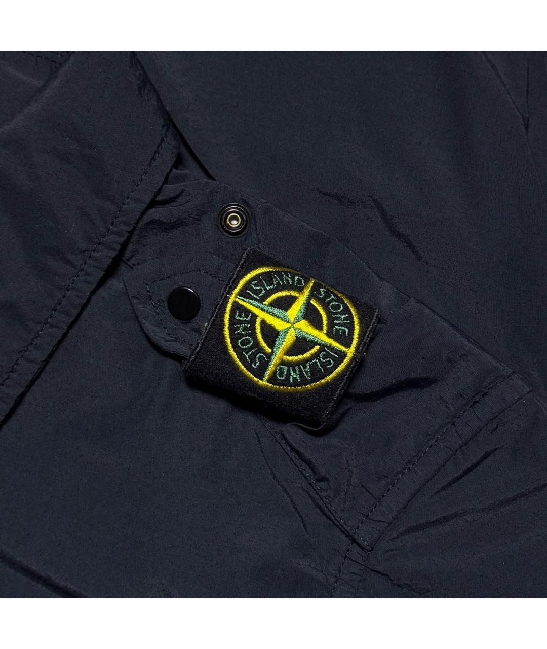 STONE ISLAND Темно-синяя полиамидовая куртка, фото 4