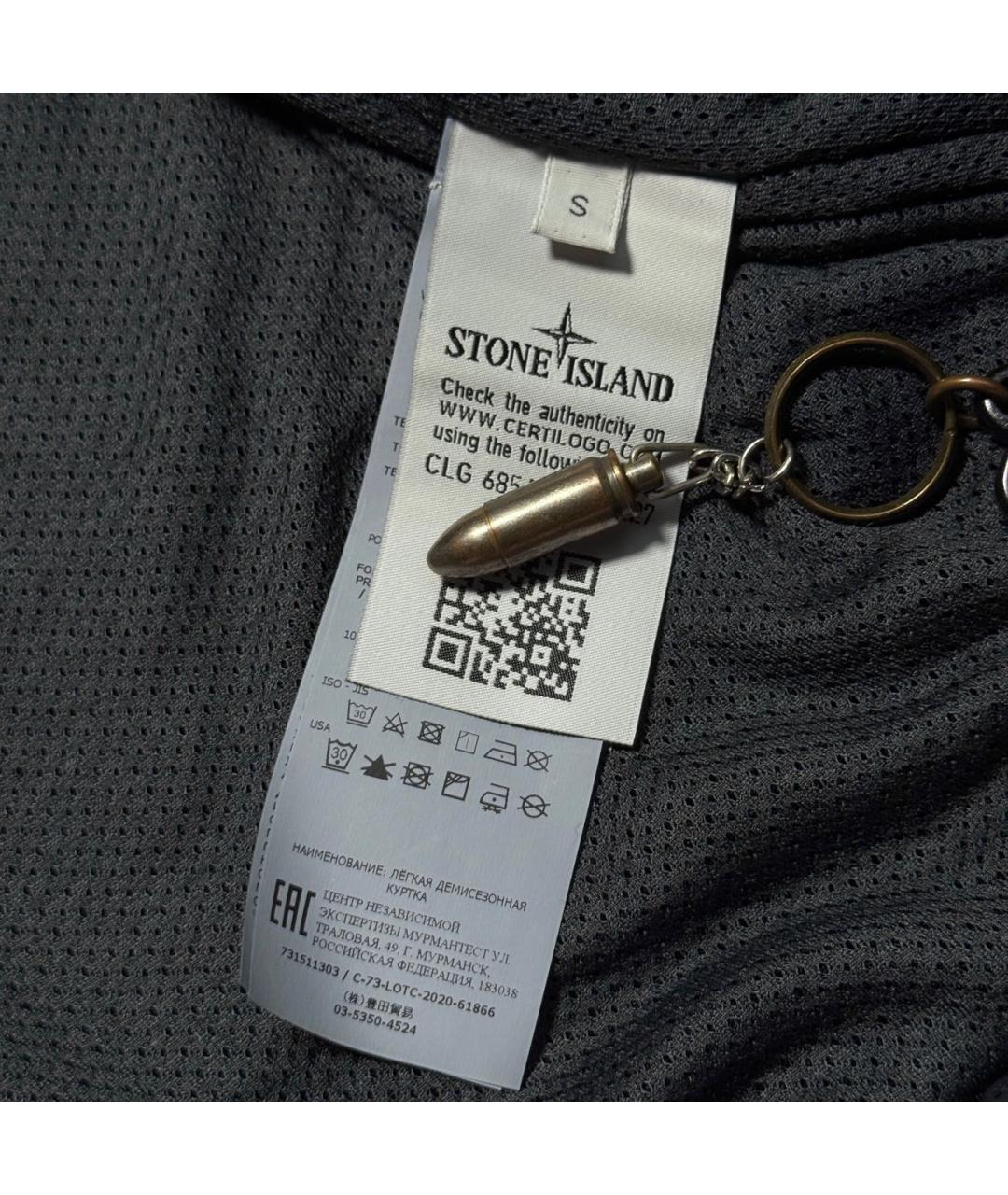 STONE ISLAND Темно-синяя полиамидовая куртка, фото 7