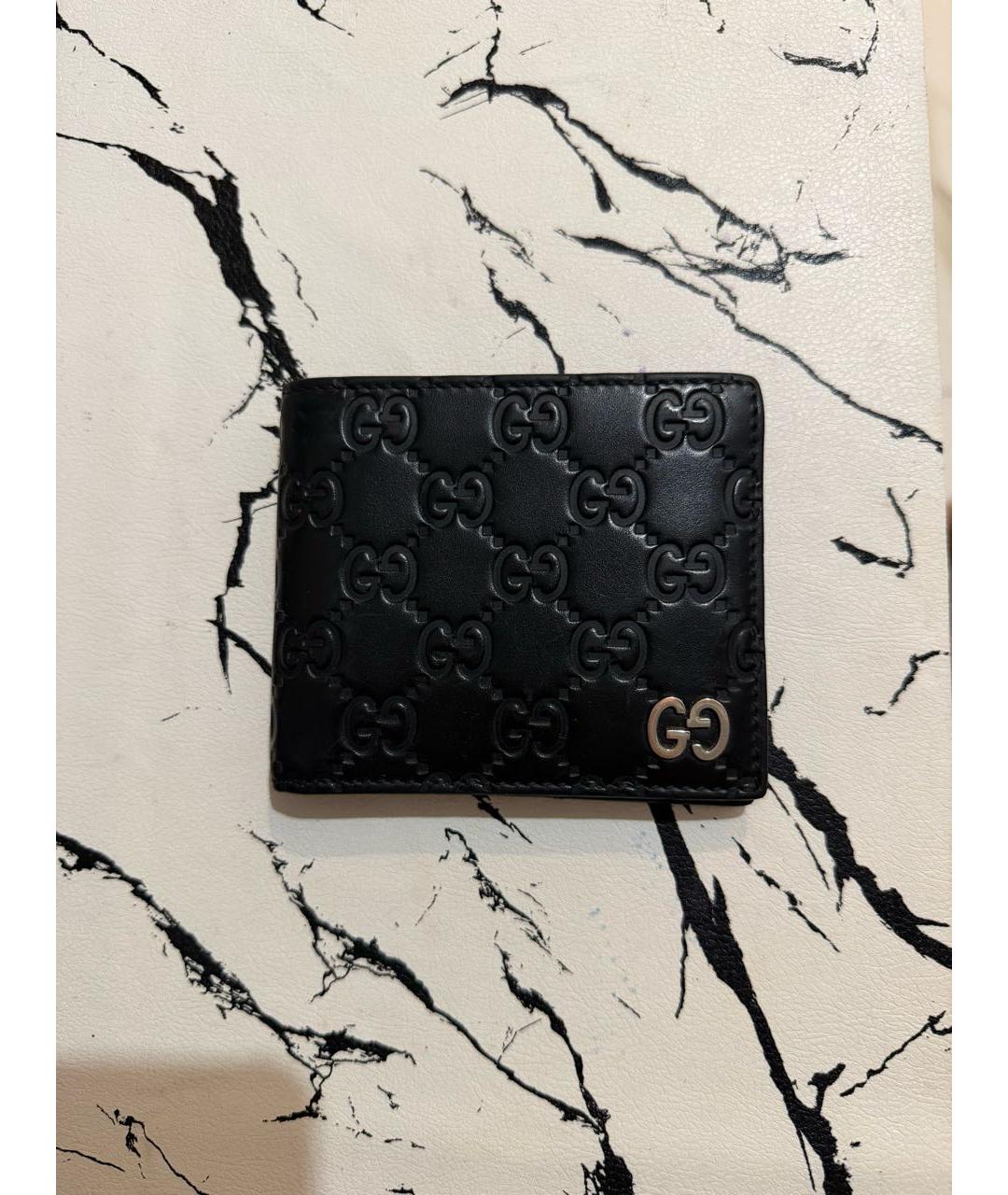 GUCCI Черный кожаный кошелек, фото 5