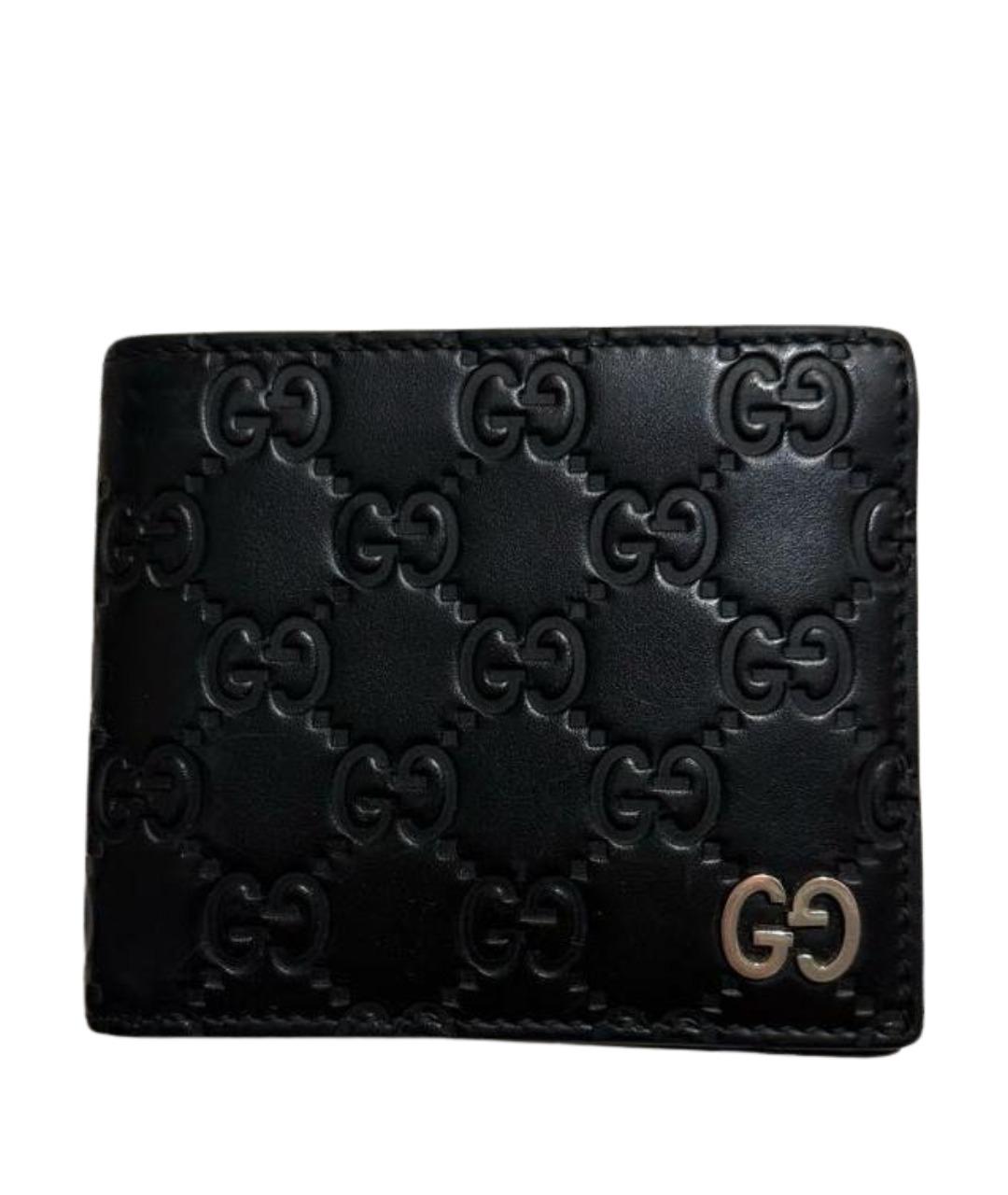 GUCCI Черный кожаный кошелек, фото 1