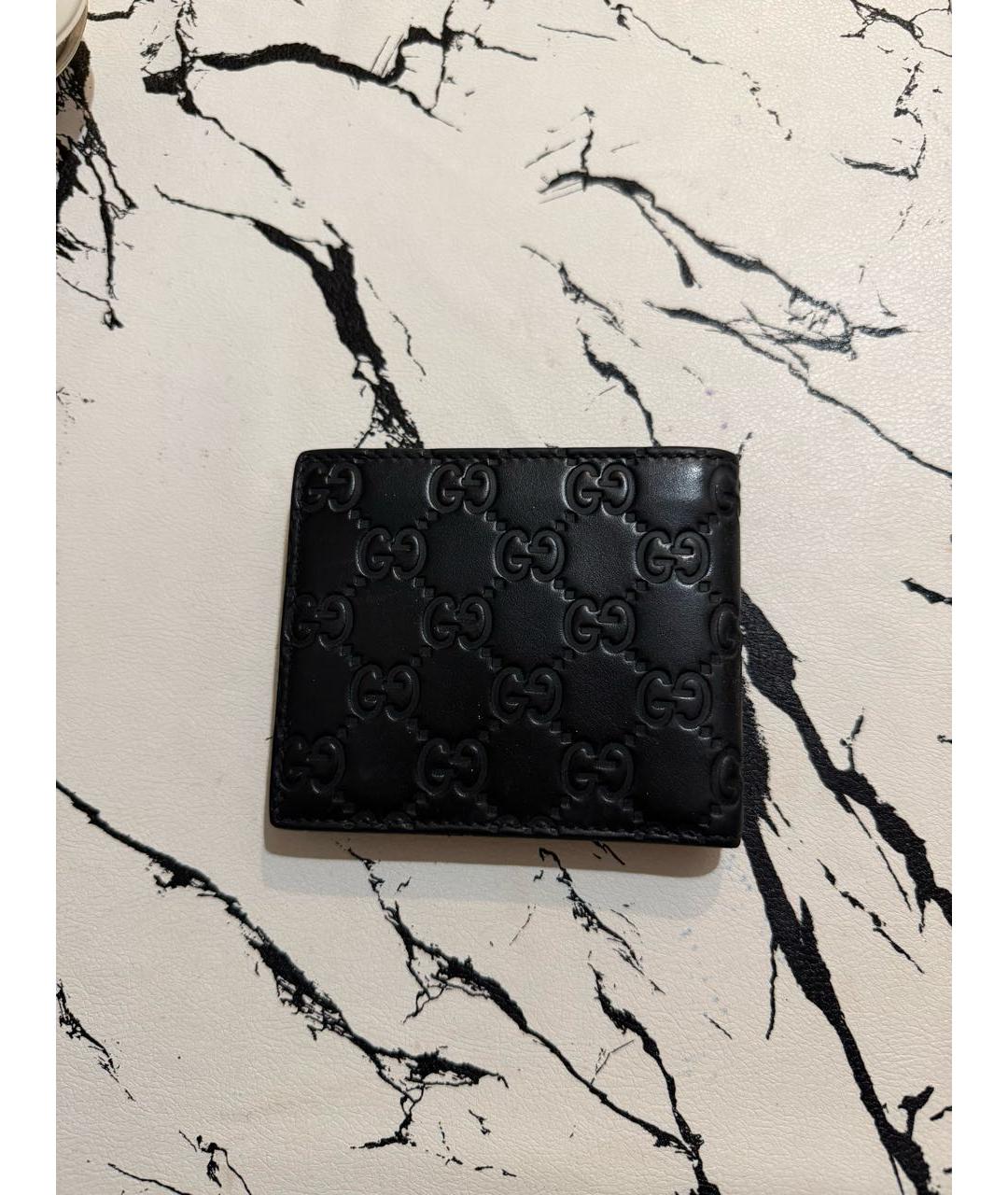 GUCCI Черный кожаный кошелек, фото 2