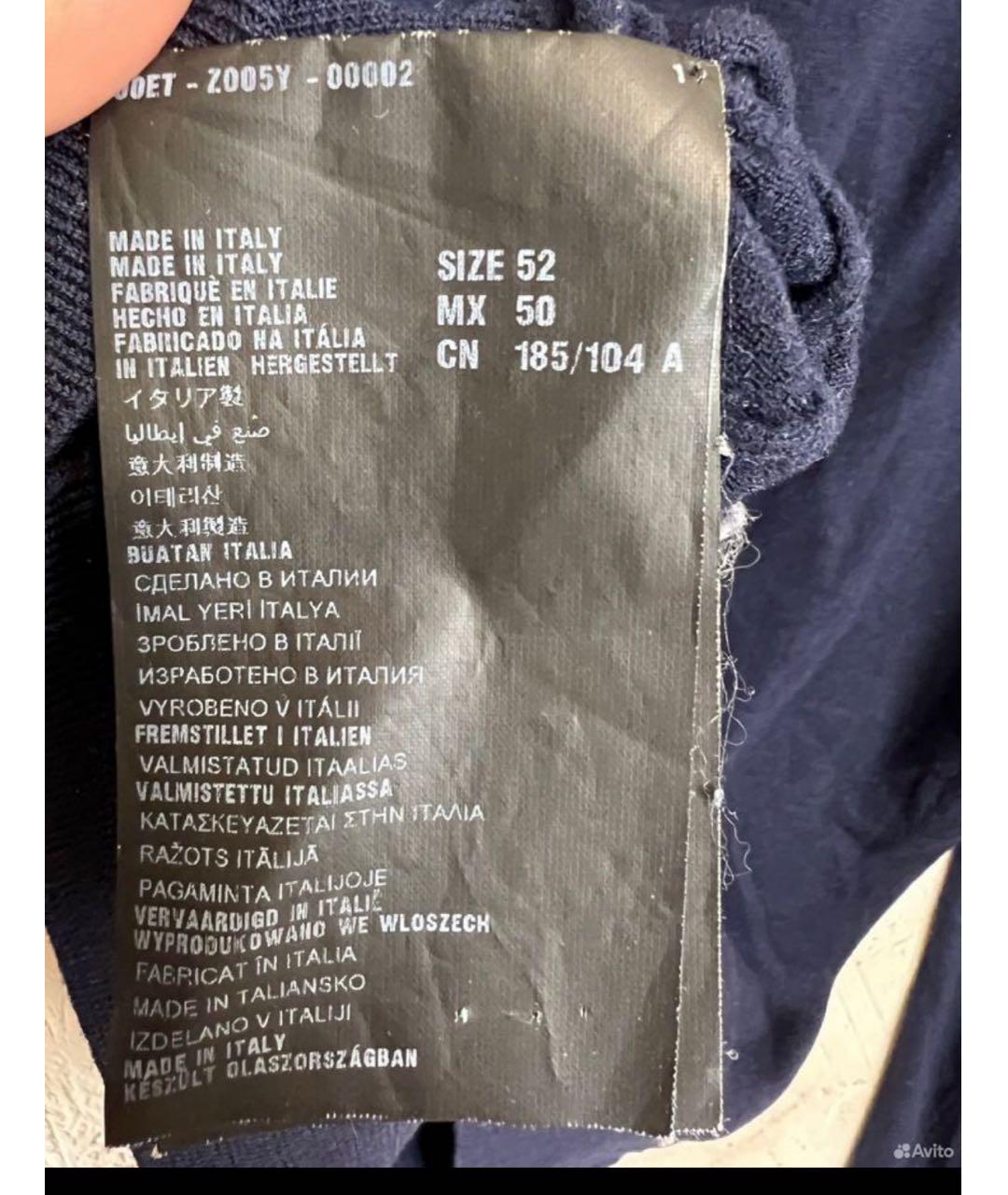 PRADA Темно-синий шерстяной джемпер / свитер, фото 6