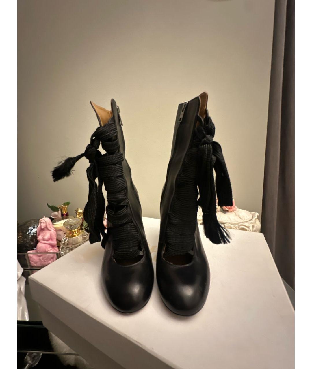 CHLOE Черные кожаные полусапоги, фото 2