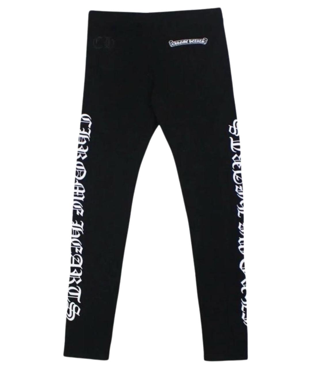 CHROME HEARTS Черные хлопковые леггинсы и велосипедки, фото 1