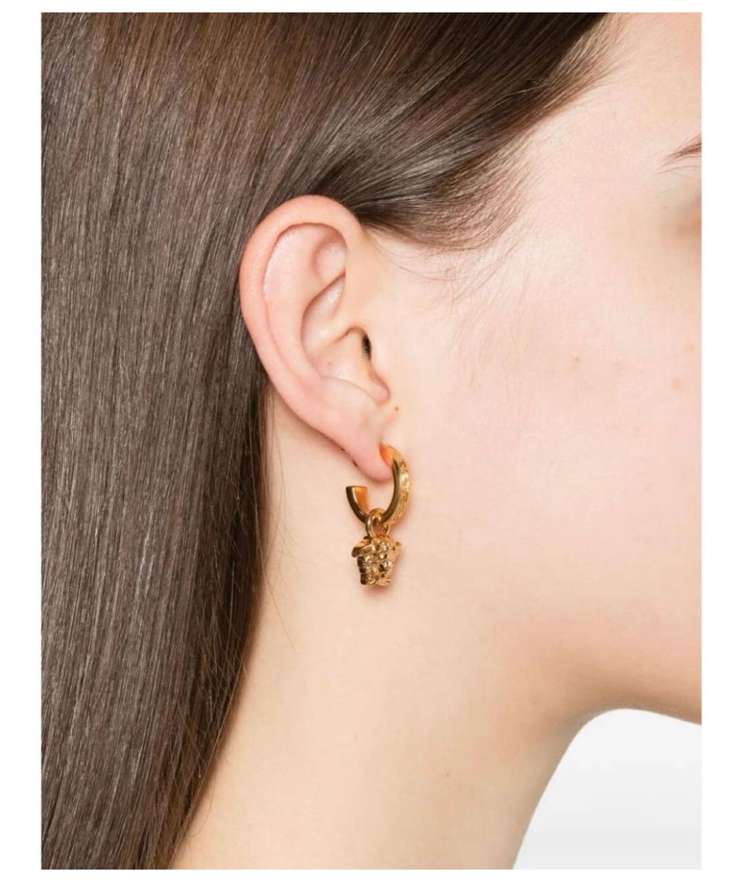 VERSACE Золотые металлические серьги, фото 3