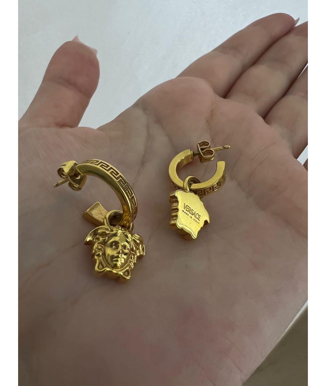 VERSACE Золотые металлические серьги, фото 2