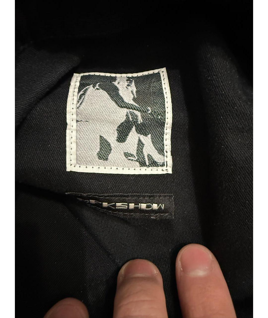 RICK OWENS DRKSHDW Черные хлопковые повседневные брюки, фото 4